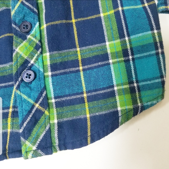 Navy Plaid Pattern Shirt - Picture 4 of 5